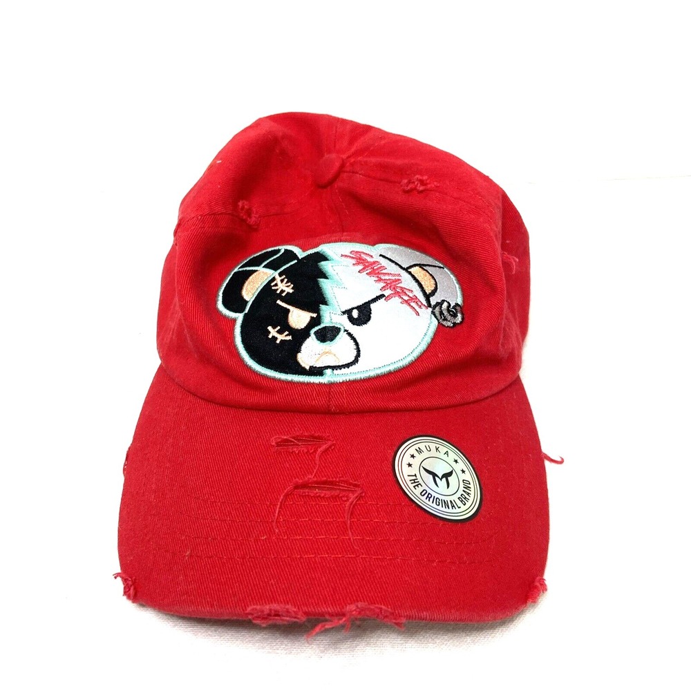 Savage Bear‎ Dad Hat Embroidery Cotton Baseball Cap Distressed MUKA Adjustable
